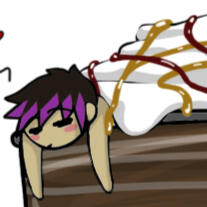 An Ouka Mocha with a side of Penis cake